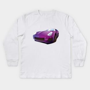 Fast Purple Sports car Kids Long Sleeve T-Shirt